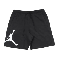 【NIKE 耐吉】短褲 Jordan Essential 黑 白 男款 喬丹 飛人 褲管磨毛 休閒 運動(DV5028-010)