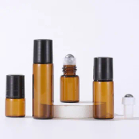 20X 1ML 2ML 3ML 5ML 10ML Amber Roll On Roller Bottle For Essential Oils Refillable Perfume Bottle Deodorant Containers Hot Sale