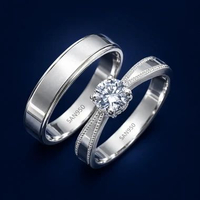 Cincin nikah tunangan kawin couple palladium dan perak 06 perak pria