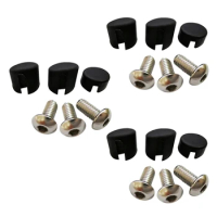 3Set Scooter Rear Back Fender Mudguard Screw Rubber Cap Screw Plug Cover For XIAOMI M365 Electric Scooter Parts(Black)