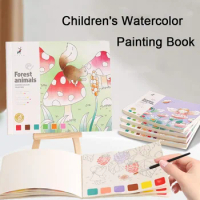 20Sheets children Creative DIY watercolor coloring book gouache graffiti picture cartoon sticky notes paint paper toys for kids