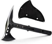 DOOM Camping Hatchet ขวานไนลอนTomahawk Viking Axe Forged High Carbon Steelแบบพกพา Camping Axe สำหรับ
