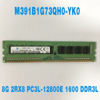 1PCS For Samsung RAM Server Memory M391B1G73QH0-YK0 8GB 8G 2RX8 PC3L-12800E UDIMM ECC 1600 DDR3L