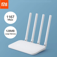 Xiaomi Mi WIFI Router 4C WiFi Repeater APP Control 300/1200Mbps 2.4G 5G for home/office high speed long range Wireless Routers