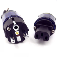 FURUTECH FI-E11-N1(R) / FI-11-N1 (R) Power plug Rhodium end Schuko IEC 15A/125V 16A/ 250V MATIHUR