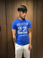 美國百分百【全新真品】 Hollister Co. T恤 HCO 短袖 T-shirt 海鷗 logo 深藍色 AL07