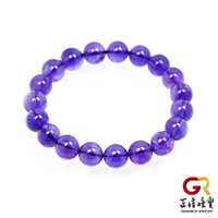 紫水晶 頂級冰翠紫 9.8-10mm 南非紫水晶手珠 日本彈力繩 正佳珠寶