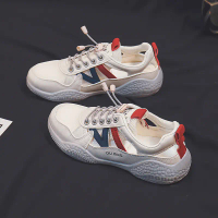 Sneakers Putih untuk Wanita, Koleksi Musim Bunga / Musim Panas, Gaya Korea Baharu, Kasut Kasual Serb