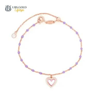 UBS Gold Gelang Emas Bubbly - Kgv7634 - 17k Adj 19cm-Rose Gold