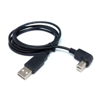 fujiei USB 2.0 A公對B公彎頭訊號連接線-L型90度彎頭印表機延長線