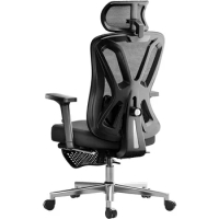 Ergonomic Office Chair, Desk Chair with Adjustable Lumbar Support and Height, Comfortable Mesh Computer Chair, Black