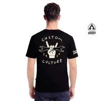 Aerostreet T-Shirt Custom Culture Hitam Kaos Cotton Combed Premium Pria Regular T-Shirt Vintage Moto