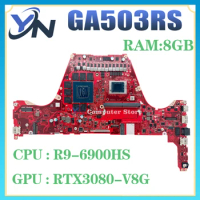 Mainboard For ASUS GA503RS GA503R GA503RW GA503RM Laptop Motherboard R7 R9 RTX3060/V6G RTX3070Ti/RTX3080-V8G RAM-8GB