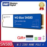 Western Digital 1TB 2TB WD Blue SN580 NVMe Internal Solid State Drive SSD - Gen4 x4 PCIe 16Gb/s, M.2 2280, Up to 4,150 MB/s