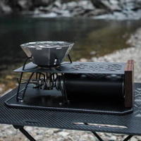 Blackening Camping Hiking Lightweight SOTO310 Spider Stove Accessories Black SOTO340 Spider Stove Windproof Cover Table Board