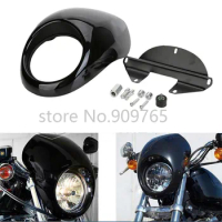 Black Headlight Fairing Front Fork Mount for Harley Sportster 1000 1100 1200 883 Dyna FX/XL Glide