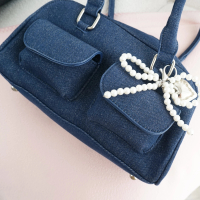 WANT.MOREE-CAMILLA SHOULDER LADY DENIM BAG. TAS BAHU PEREMPUAN BAHAN JEANS MODEL VIRAL FREE BAG CHAR
