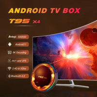 T95X4 Smart Tv box android 11 Amlogic S905X4 4G 32G 64G 2.4G&amp;5G Dual wifi With BT4.0 AV1 And VP9 8K Set Top Box Media player