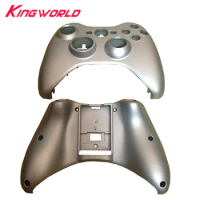 10pcs Replacement Part Housing Front Shell Silver Plastic Top Cover Case Faceplate For Xbox 360 Controller Gamepad