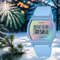 【CASIO 卡西歐】粉彩漸層電子錶 女錶 送禮 禮物 推薦 交換禮物(LW-205H-2A)