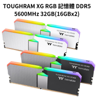 【獨家！另享10%回饋】曜越 鋼影TOUGHRAM XG RGB 記憶體 DDR5 5600MHz 32GB(16GBx2)黑/白