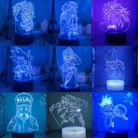 Dragon Ball Z Anime Action Figures Night Light Manga DBZ Son Goku Acrylic Bedroom Lamp Children Sh Figuarts Gift Toys