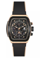 T5 T5 - Jam Tangan Pria - Black Rosegold - Rubber Strap - H3857G-C