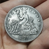 美國1873自由女神鷹洋貿易銀圓銀幣仿古幣外幣古玩收藏硬幣美洲