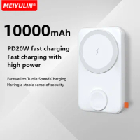10000mAh Wireless Power Bank 3in1 Fast Charger For Apple Watch iPhone Samsung Magnetic Powerbank PD20W External Spare Battery