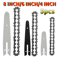 4/6/8 inch Chainsaw Chain Guide Electric Chainsaw Chains and Guide Used For Logging And Pruning chainsaw guide plate