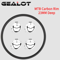 27.5/29er MTB Carbon Rim Mountain Bike Disc Asymmetry Clincher Tubeless 27.4/28/32/34/36mm Width 23mm Deep Mtb Rims UD 3K 12k