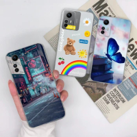 For Redmi Note 12S 4G Case Cute Rainbow Soft Silicone TPU Transparent Phone Back Cover For Redmi Note12S Note 12 S Fundas Bumper