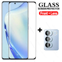 2-in-1 3D Curved Glass For Vivo V27 Pro 5G Camera Front Tempered Glass Vavo V27Pro Vovi V 27 VivoV27 VivoV27Pro Screen Protector