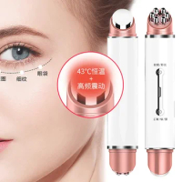 Electric Facial Eye Massager Pen Vibration Double Head EMS Rejuvenation Eye Machine LED Photon Skin Rejuvenation Anti-wrinkle