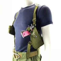Tactical Airsoft Concealed Hand Gun Shoulder Holster Under Arm Gun Holster Double Mag Pouch