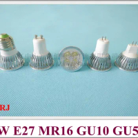 spotlight high power LED chip spot light 4 led 4W LED bulb E14 / E27 / GU10 / GU5.3 spotlight AC85-265V lathe profile aluminum