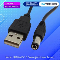 KABEL USB 5V TO DC 5.5MM X 2.1MM / 5.5MMX2.1MM / KABEL POWER