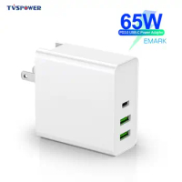 65W 60W/45W/30W 3 Port USB PD Fast Charger QC 3.0 For Switch Macbook Air Pro Type C For iPhone 8 13 14 XR Samsung Xiaomi Charger