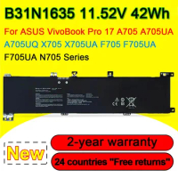 11.52V 42Wh B31N1635 Laptop Battery For ASUS VivoBook Pro 17 A705 A705UA A705UQ X705 X705UA F705 F705UA F705UA N705 N705UN R702