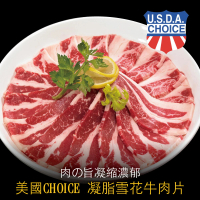 【豪鮮牛肉】美國凝脂厚切雪花牛肉片16包(200g±10%/包)