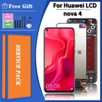 Tested For Huawei Nova 4 VCE-AL00 VCE-TL00 VCE-L22 LCD Display Touch Screen Digitizer Assembly for Huawei Nova4 LCD Frame