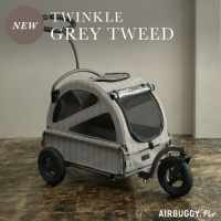 AIRBUGGY 2023~24 秋冬限定推車 GREY TWEED 英倫紳士限定推車 TWINKLE(滑順好推、超減震)