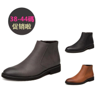 現貨免運皮鞋 男皮鞋 牛津鞋 平底鞋 真皮皮鞋  新款復古男靴男士短靴百搭馬丁靴男英倫高幫皮靴