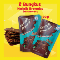 2 Pcs Keripik Brownies Viral Brownieholicbdg Coklat Food Snack Crispy