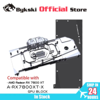 Bykski GPU Block for AMD Radeon RX7800XT Reference Edition Video Card Water Cooling / Full Cover / Copper Radiator A-RX7800XT-X