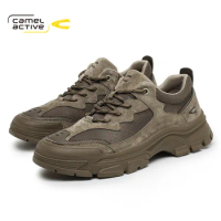 Camel Active Men Outdoor Sneakers Lace-up Autumn New Breathable Man Genuine Leather Men's Trend Casual Shoes DQ120184