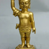 Chinese Buddhism temple Brass stand Shakyamuni Sakyamuni Amitabha Buddha Statue