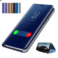 Luxury Plating Smart Mirror Cases For Samsung Galaxy A70 2019 A 70 Flip Protective Phone Cover For Samsung A70 A 70 A705F A705F