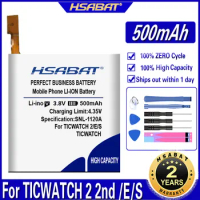 500mAh HSABAT Battery for TICWATCH 2 2nd Gen for TICWATCH E for TICWATCH S Batteries