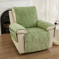 Cushion Cover Furniture Protector Recliner Cover Massage Chair Thick Jacquard Plus Velvet Sofa Cover Fundas De Sofa